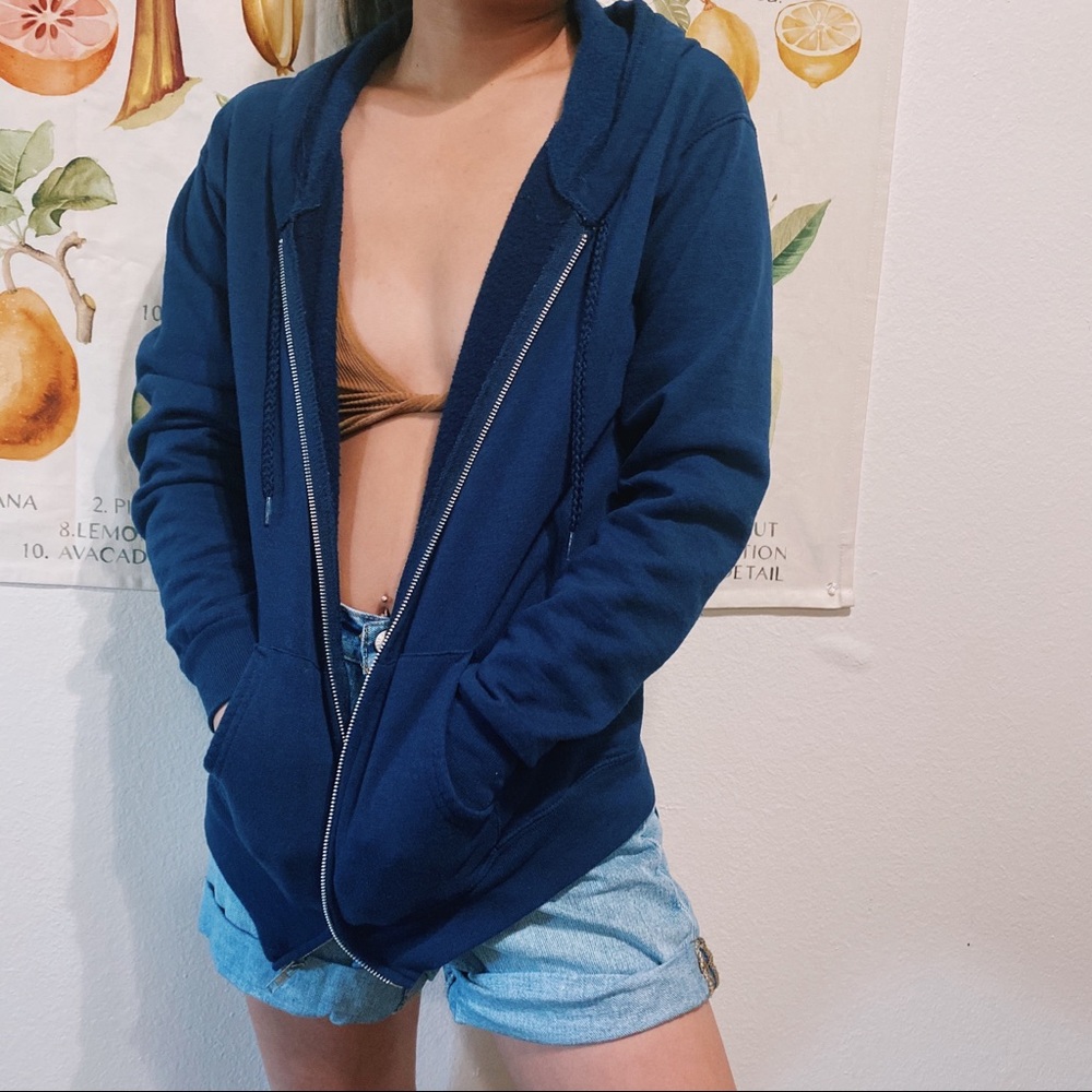 Blue hoodie